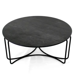 Viadurini Living Moderne Couchtische-Runder Couchtisch mit 3-sichelförmiger Basis, hergestellt in Italien – Arepa