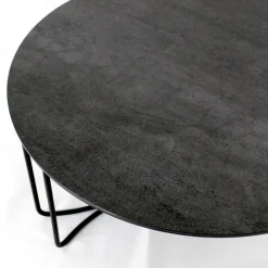 Viadurini Living Moderne Couchtische-Runder Couchtisch mit 3-sichelförmiger Basis, hergestellt in Italien – Arepa