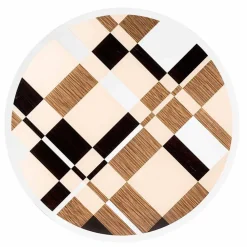 Viadurini Living Esstische Nach Mass|Esstische-Runder Couchtisch Ozzy mit Glasplatte und Intarsien, italienisches Design