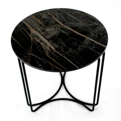 Viadurini Living Moderne Couchtische-Runder Couchtisch und Sockel aus Steinzeug mit 3 Halbmonden, hergestellt in Italien – Arepa