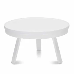 Viadurini Living Moderne Couchtische-Runder Design-Couchtisch aus Massivholz und Metall - Salerno