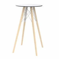 Vondom Garten Beistelltisch-Runder Design-Stehtisch aus Holz und HPL, 4 Stück - Faz Wood von