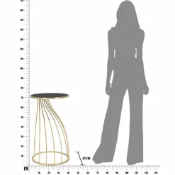 Viadurini Living Moderne Couchtische-Runder Design-Telefonständer aus Glas, Eisen und MDF - Isaiah