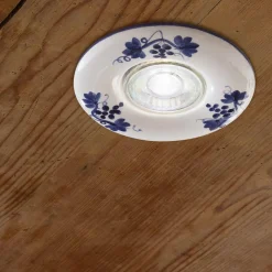 Ferroluce Vintage Deckenleuchten-Runder Einbaustrahler aus handdekorierter Vintage-Keramik - Pescara