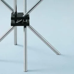 Viadurini Living Runde Tische-Runder Esstisch aus gehärtetem Glas und Stahl Made in Italy - Trebbiano