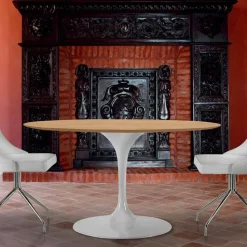 Viadurini Living Runde Tische-Runder Esstisch aus HPL-Laminat und Aluminium, hergestellt in Italien – Dollars