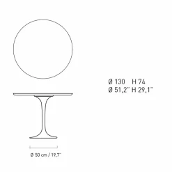 Viadurini Living Runde Tische|Esstische-Runder Esstisch aus Marmor und lackiertem Aluminium Made in Italy - Superb