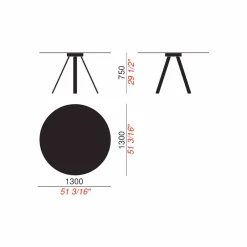 Viadurini Living Runde Tische-Runder Esstisch aus Metall und MDF Made in Italy - Cornelius