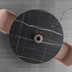 Viadurini Living Runde Tische-Runder Esstisch aus Metall und laminiertem HPL Made in Italy - Bastiano