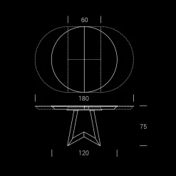 Viadurini Living Runde Tische-Runder Esstisch mit ausziehbarer Platte bis 180 cm Made in Italy - Muschio