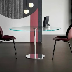 Viadurini Living Esstische Nach Mass|Runde Tische-Runder Esstisch mit extraleichter Glasplatte Made in Italy - Dolce