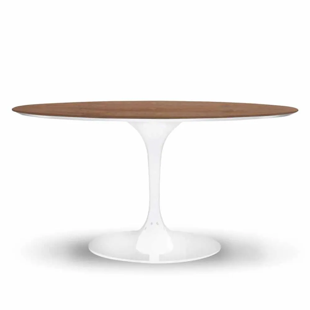 Viadurini Living Runde Tische-Runder Esstisch mit fein furnierter Platte, hergestellt in Italien – Dollars