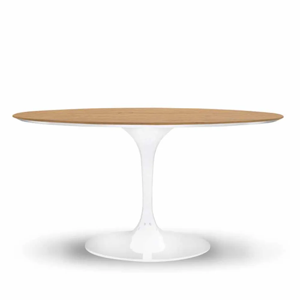 Viadurini Living Runde Tische-Runder Esstisch mit fein furnierter Platte, hergestellt in Italien – Dollars