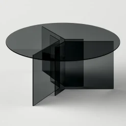 Viadurini Living Esstische Nach Mass|Esstische-Runder Esstisch mit Sockel und Glasplatte Made in Italy - Charles