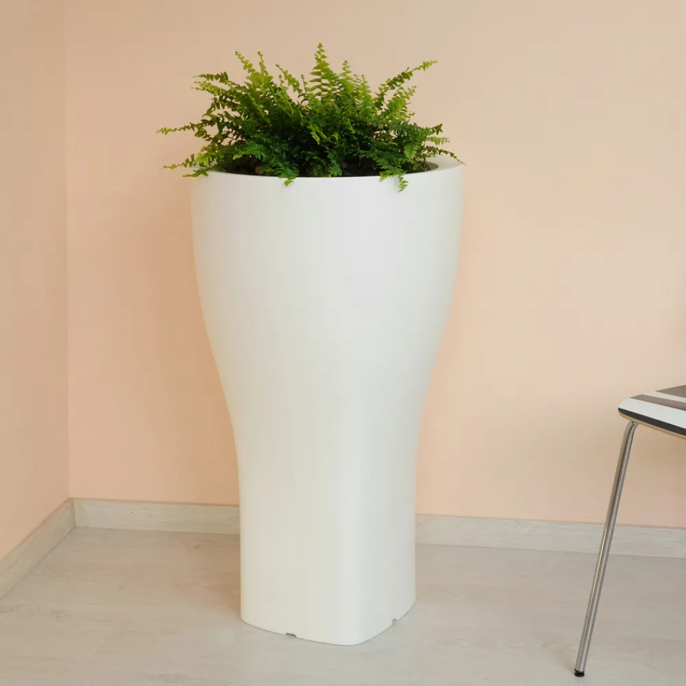 Viadurini in the Garden Gartenideen-Runder farbiger Gartentopf aus Polyethylen Made in Italy - Tremont