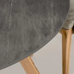 Viadurini in the Garden Gartentische Fest|Gartentische Aus Teakholz-Runder Gartentisch aus Pietra Grey Keramik Made in Italy - Pegaso