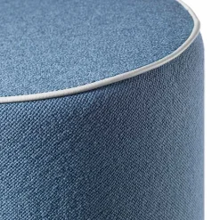 Viadurini Living Sitzsäcke|Sitzsäcke-Runder gepolsterter Pouf aus Stoff und kontrastierender Kante, hergestellt in Italien – Fulmine