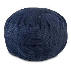 Viadurini Living Sitzsäcke|Sitzsäcke-Runder Hocker für Wohnzimmer aus abnehmbarem und waschbarem blauem Samt - Mora