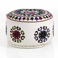 Viadurini Living Sitzsäcke|Sitzsäcke-Runder Hocker im Ethno - Design aus Patchwork - Stoff oder Samt - Faser