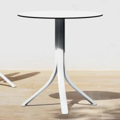 Viadurini in the Garden Garten Beistelltisch-Runder Liegetisch mit 3 Aluminiumbeinen 2 Farben - Filomena