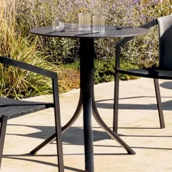 Viadurini in the Garden Garten Beistelltisch-Runder Liegetisch mit 3 Aluminiumbeinen 2 Farben - Filomena