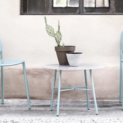 Viadurini in the Garden Garten Beistelltisch-Runder Outdoor-Couchtisch aus HPL mit Metallfuß Made in Italy - Makino