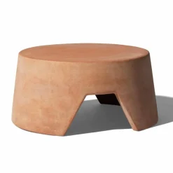 Viadurini in the Garden Garten Beistelltisch-Runder Outdoor-Couchtisch aus Terrakotta Made in Italy - Degolino