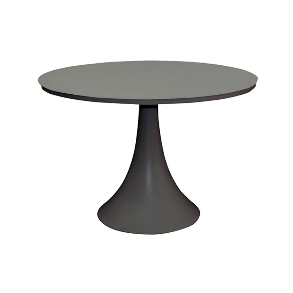 Viadurini in the Garden Gartentische Aus Aluminium-Runder Outdoor-Tisch aus pulverbeschichtetem Aluminium und Glas – Arcade