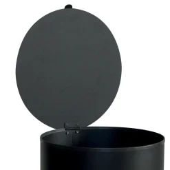 Viadurini Fire Design Pelletkorb-Runder Pellethalter aus schwarz lackiertem Stahl und Rädern, hergestellt in Italien – Airone