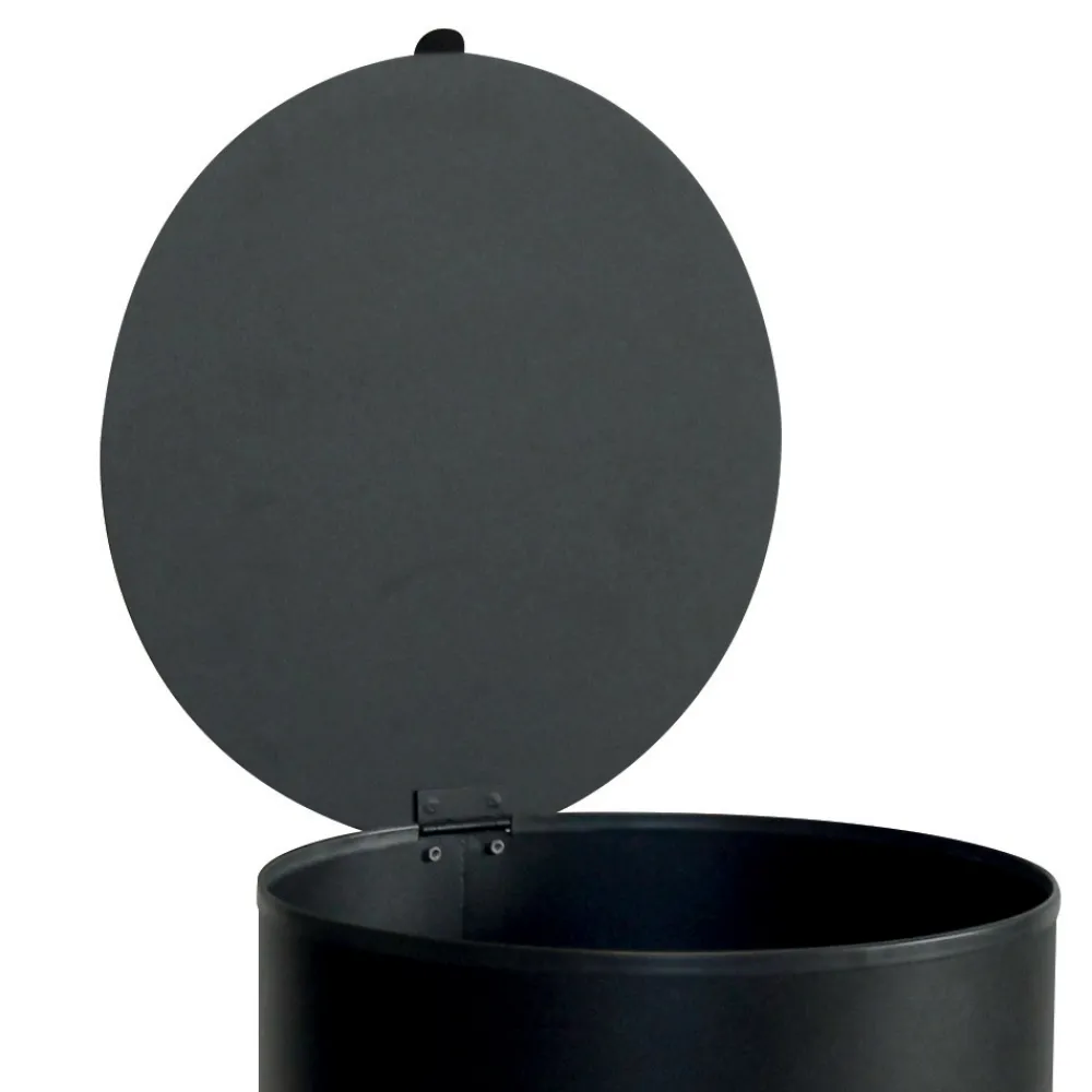 Viadurini Fire Design Pelletkorb-Runder Pellethalter aus schwarz lackiertem Stahl und Rädern, hergestellt in Italien – Airone