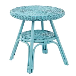 Viadurini in the Garden Garten Beistelltisch-Runder Rattan Garden Couchtisch, Durchmesser 52 cm - Favolizia