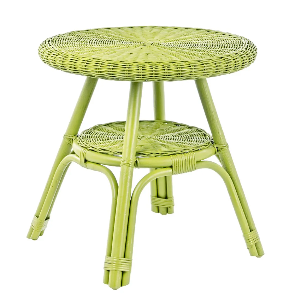 Viadurini in the Garden Garten Beistelltisch-Runder Rattan Garden Couchtisch, Durchmesser 52 cm - Favolizia