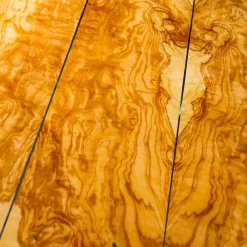 Viadurini Living Esstische Nach Mass|Runde Tische-Runder Tisch aus Olivenbaumholz und Glas Portofino