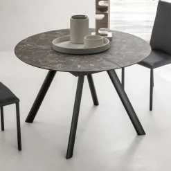 Viadurini Living Runde Tische-Runder Tisch ausziehbar auf 170 cm aus geschichtetem HPL - Convivio