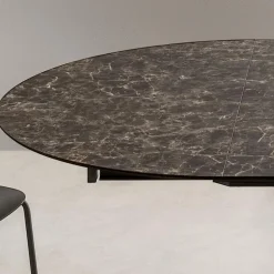 Viadurini Living Runde Tische-Runder Tisch ausziehbar auf 170 cm aus Metall und HPL - Sorriso