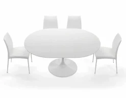 Viadurini Living Ausziehbare Esstische-Runder Tisch, ausziehbar bis 170 cm, aus Laminat, hergestellt in Italien – Dollars