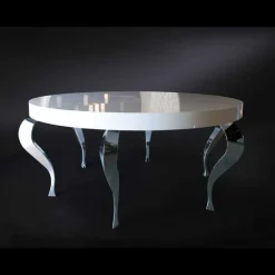 Viadurini Living Esstische Nach Mass|Runde Tische-Runder Tisch im klassischen Stil aus MDF und Stahl Luigi