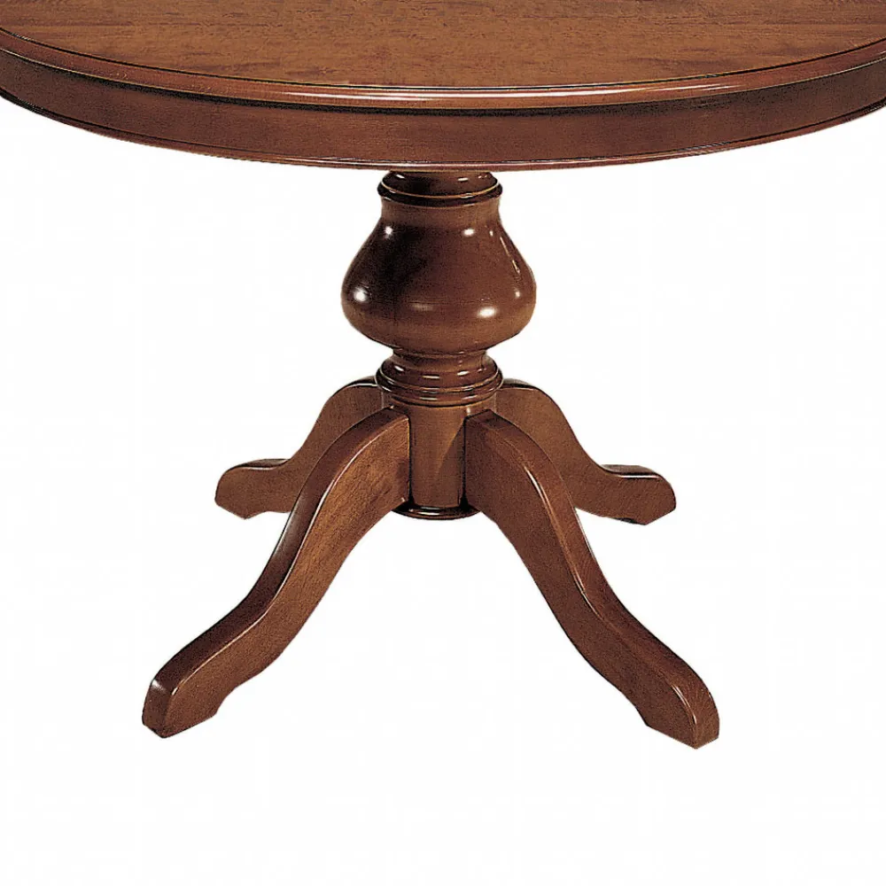 Viadurini Classic Ausziehbare Esstische-Runder Tisch mit 34 cm Verlängerung, hergestellt in Italien – Tellus