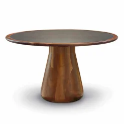 Viadurini Living Esstische Nach Mass|Runde Tische-Runder Tisch mit Tischplatte, massives natürliches Nussholz, Carlo