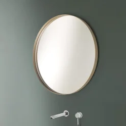 Viadurini Bathroom Wandspiegel-Runder Wandspiegel mit Bronze-, Schwarz-, Platin- oder Kupferrahmen - Renga