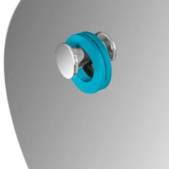 Viadurini Bathroom Wandspiegel-Runder Wandspiegel mit farbigem Teakholzring Made in Italy - Odile