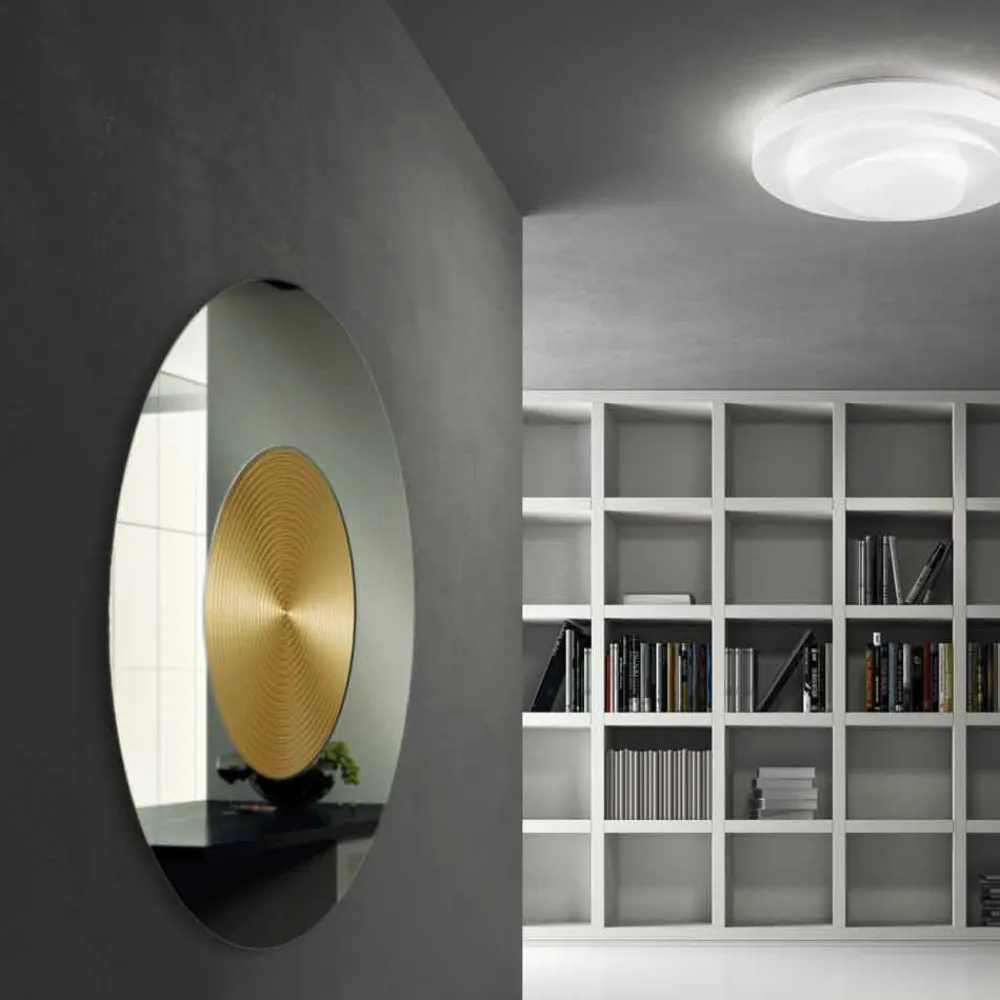 Viadurini Living Wandspiegel-Runder Wandspiegel mit Spiegelrahmen aus MDF