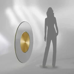 Viadurini Living Wandspiegel-Runder Wandspiegel mit Spiegelrahmen aus MDF