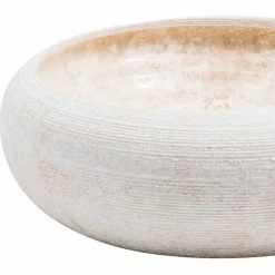 Viadurini Bathroom Steinwaschbecken-Runder Waschtisch aus weißem Marmor, Bucciano