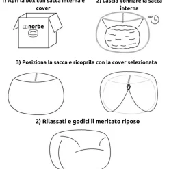 Viadurini Living Sitzsäcke|Sitzsäcke-Runder Wohnzimmerpouf mit Samtbezug und Doppelverschluss - Berlin