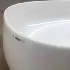 Viadurini Bathroom Keramikwaschbecken-Rundes Arbeitsplatten-Design-Waschbecken aus Keramik Made in Italy - Zarro