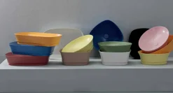 Viadurini Bathroom Keramikwaschbecken-Rundes Arbeitsplatten-Design-Waschbecken aus Keramik Made in Italy - Zarro