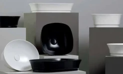 Viadurini Bathroom Keramikwaschbecken-Rundes Arbeitsplatten-Design-Waschbecken aus Keramik Made in Italy - Zarro