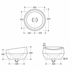 Viadurini Bathroom Farbige Waschbecken-Rundes Aufsatzwaschbecken aus Keramik-gold Design made in Italy Elisa