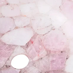 Viadurini Bathroom Steinwaschbecken-Rundes Aufsatzwaschbecken aus rosa Quarz Paloma Design, handgemacht